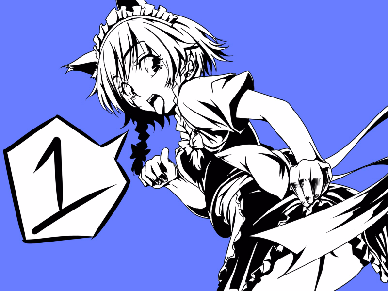 izayoi sakuya (touhou) drawn by satori_(transient_wind)