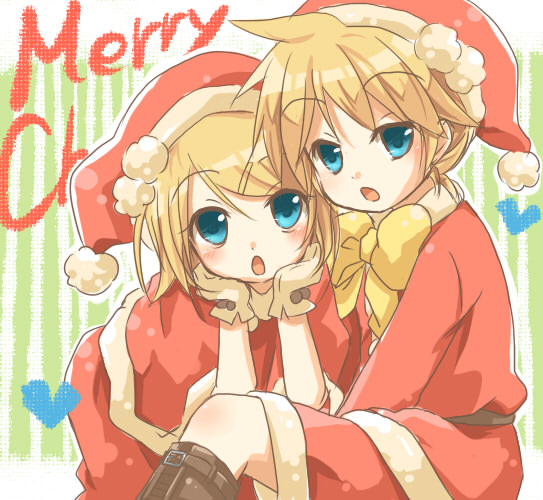 kagamine rin and kagamine len (vocaloid) drawn by izumi_yuu_(mee)