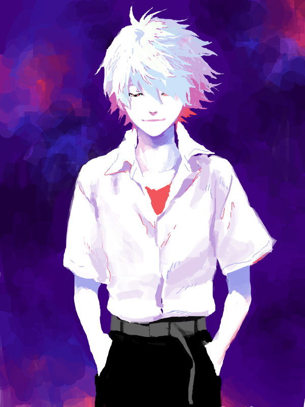 nagisa kaworu (neon genesis evangelion) drawn by azuco_(i-azs)