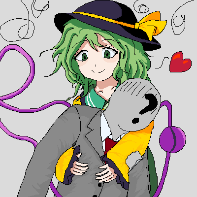 komeiji koishi and anonymous (touhou and 1 more) drawn by drawfag