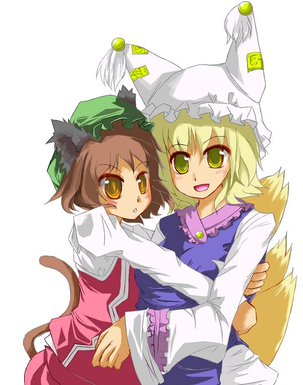 yakumo ran and chen (touhou) drawn by arano_oki