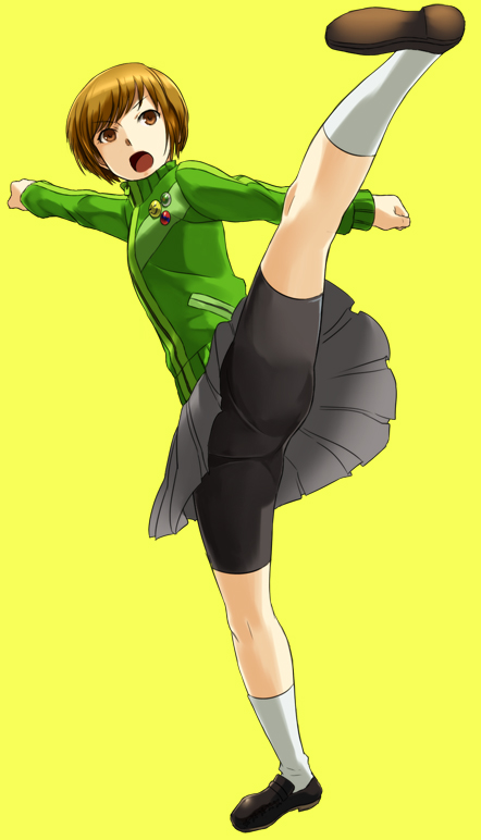 satonaka chie (persona and 1 more) drawn by iwaya