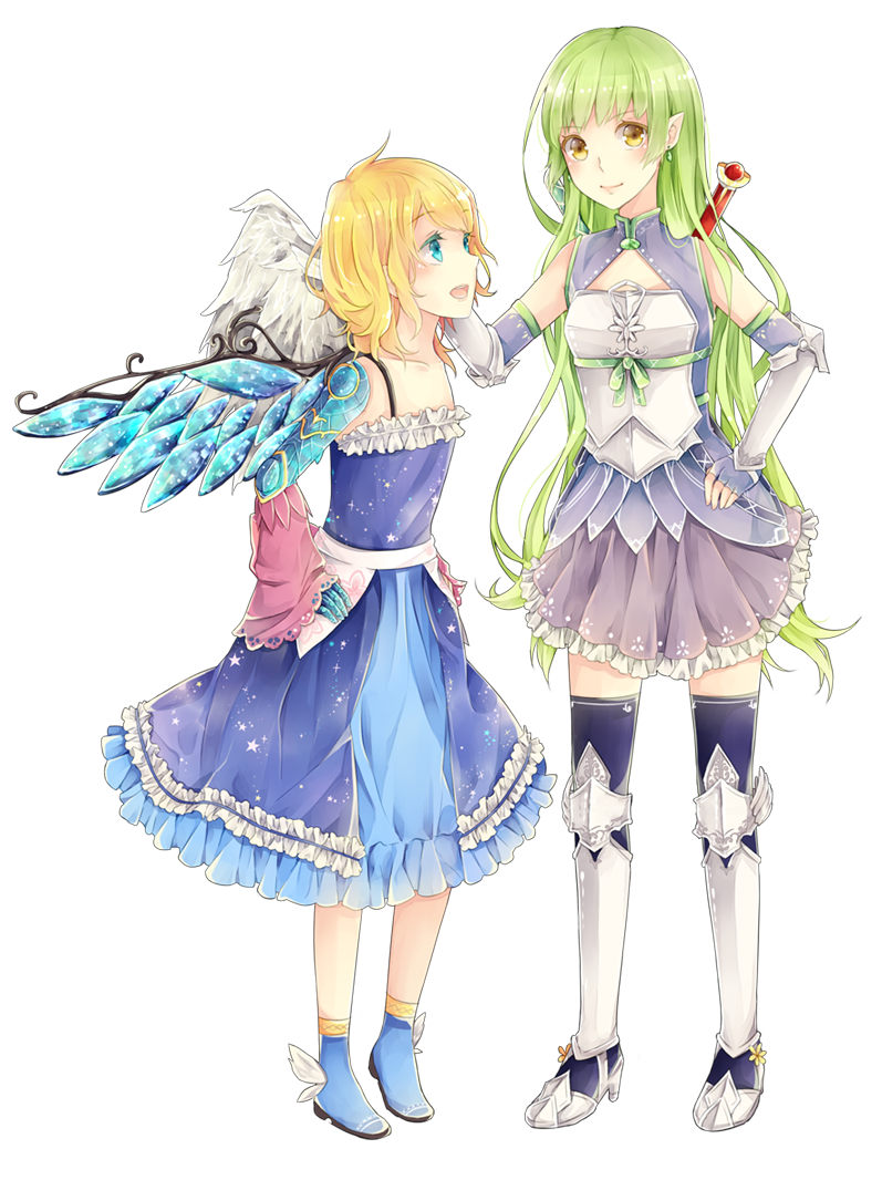 cassie and rynn (original) drawn by miss-ariellia