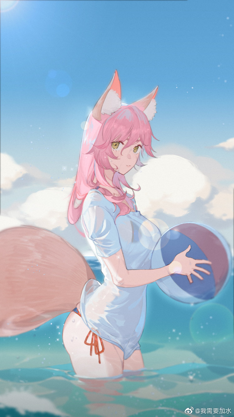 tamamo and tamamo no mae (fate and 1 more) drawn by wo_xuyao_jiashui