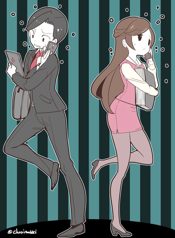 office worker (pokemon and 1 more) drawn by chorimokki