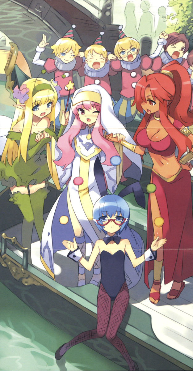 louise francoise le blanc de la valliere, tiffania westwood, tabitha, and kirche augusta frederica von anhalt zerbst (zero no tsukaima) drawn by usatsuka_eiji