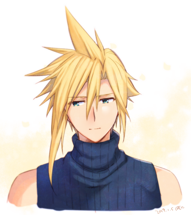 cloud strife (final fantasy and 2 more) drawn by krudears