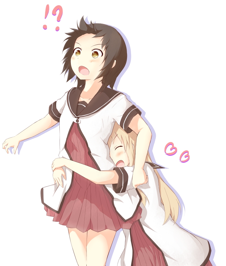 toshinou kyouko and funami yui (yuruyuri) drawn by moai_(my_angel)