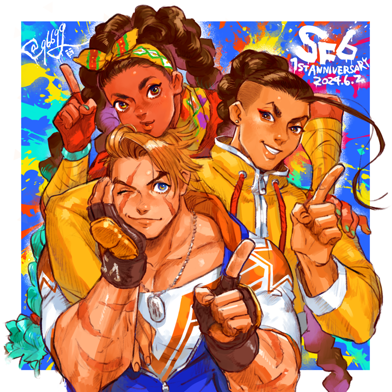 luke sullivan, jamie siu, and kimberly jackson (street fighter and 1 more) drawn by kurononekojyo