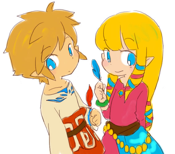 link and princess zelda (the legend of zelda and 1 more)