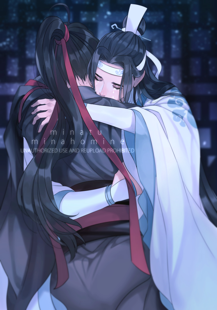 wei wuxian and lan wangji (modao zushi) drawn by minataka94