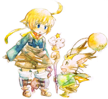 moogle, marche radiuju, and montblanc (final fantasy and 1 more) drawn by hashino_ami