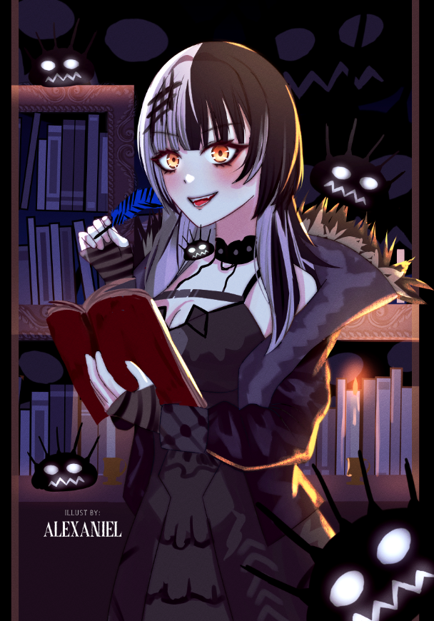 shiori novella and yorick (hololive and 1 more) drawn by alexaniel
