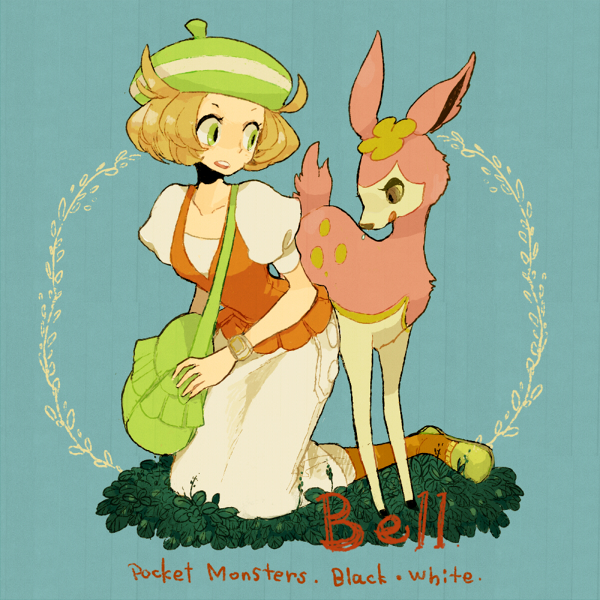 bianca and deerling (pokemon and 1 more) drawn by l_hakase