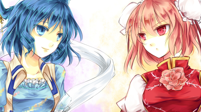 kaku seiga and ibaraki kasen (touhou) drawn by kutsuki_kai
