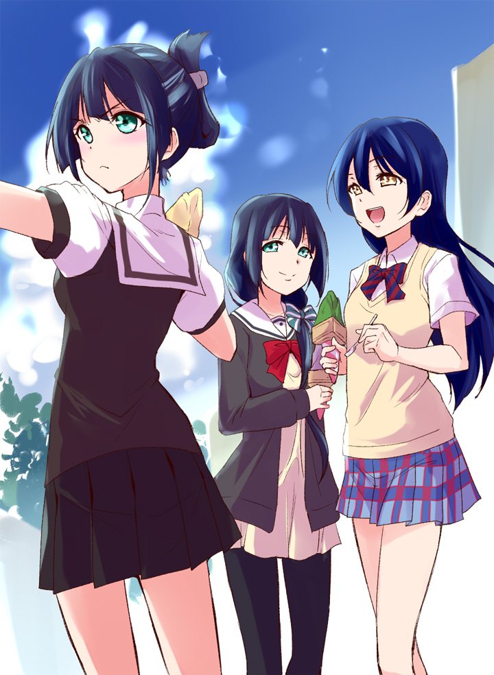 sonoda umi, tougou mimori, mimori suzuko, and washio sumi (love live! and 4 more) drawn by urutsu_sahari