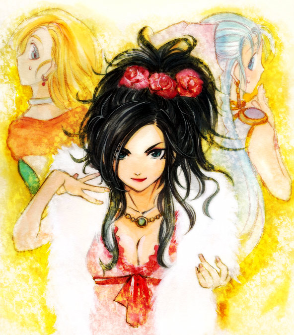 bianca, flora, and deborah (dragon quest and 1 more) drawn by doraeshi