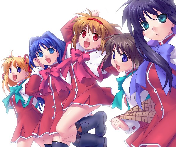 tsukimiya ayu, minase nayuki, sawatari makoto, kawasumi mai, and misaka shiori (kanon) drawn by zen_(kamuro)