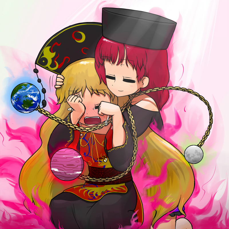 junko and hecatia lapislazuli (touhou) drawn by ninniku_(ninnniku105)