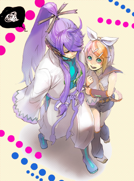 kagamine rin and kamui gakupo (vocaloid) drawn by oomorimori