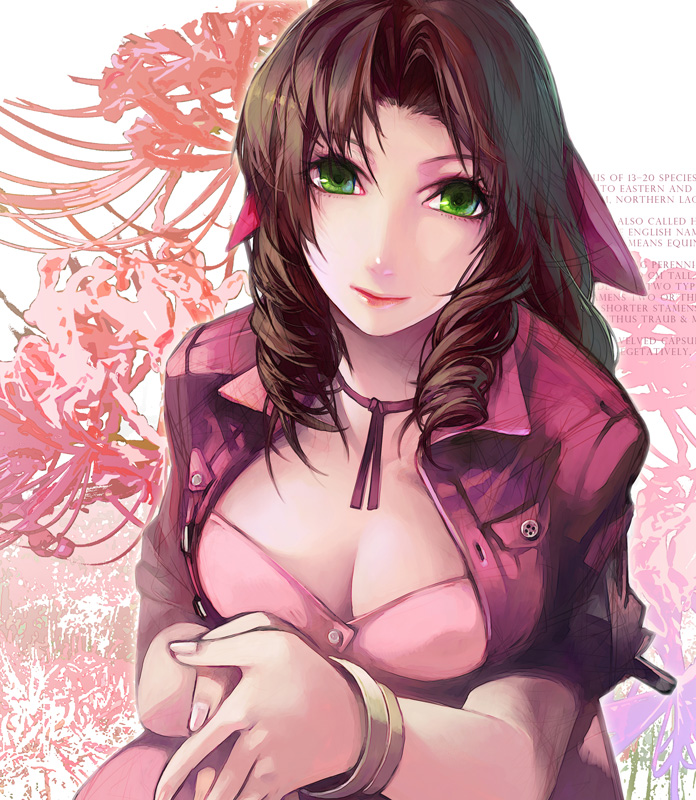 aerith gainsborough (final fantasy and 1 more) drawn by aoin