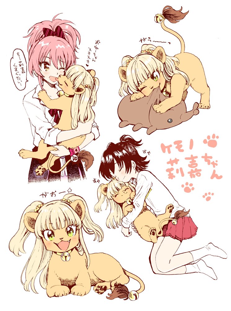 jougasaki mika, jougasaki rika, and akagi miria (idolmaster and 1 more) drawn by amezawa_koma