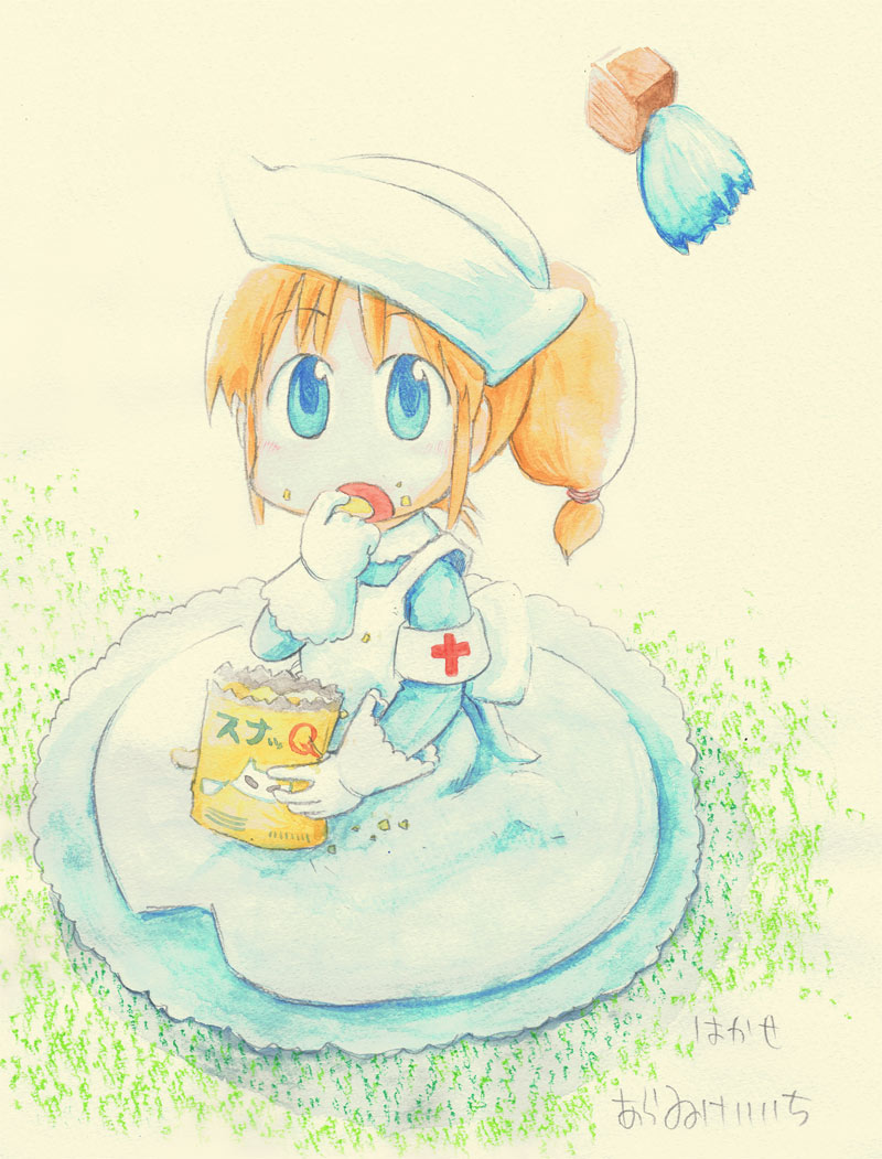 naganohara mio and professor shinonome (nichijou) drawn by arawi_keiichi