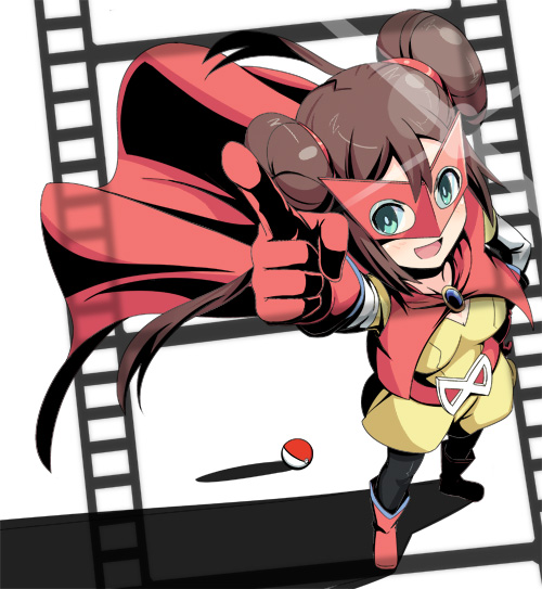 rosa and the riolu girl (pokemon and 1 more) drawn by hyakuen_raitaa