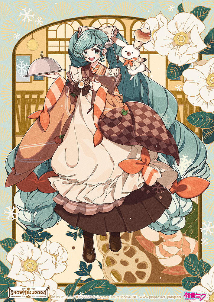 hatsune miku, yuki miku, and rabbit yukine (vocaloid) drawn by keishin