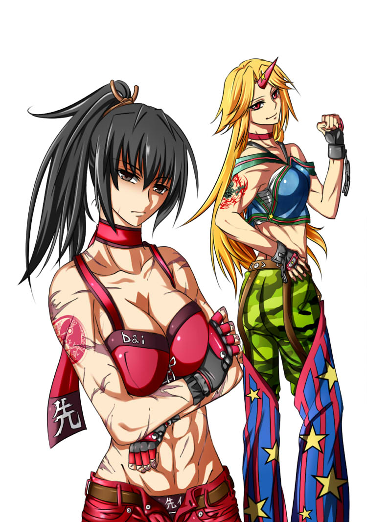 hoshiguma yuugi and sendai hakurei no miko (original and 2 more) drawn by samuimu