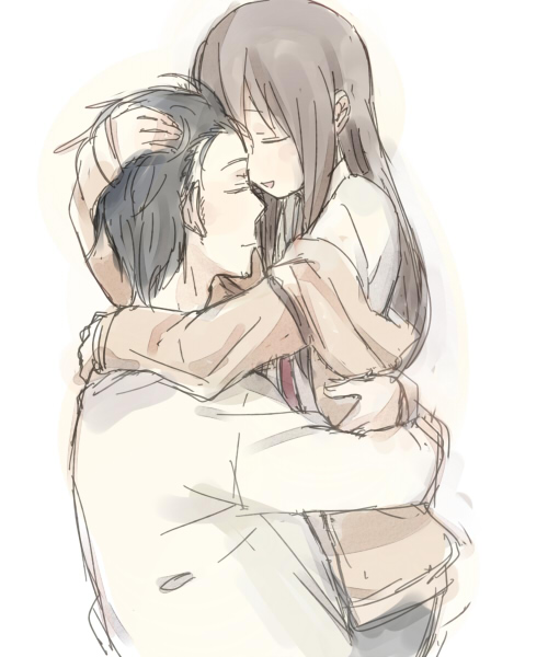 makise kurisu and okabe rintarou (steins;gate) drawn by monokuro_(snog)