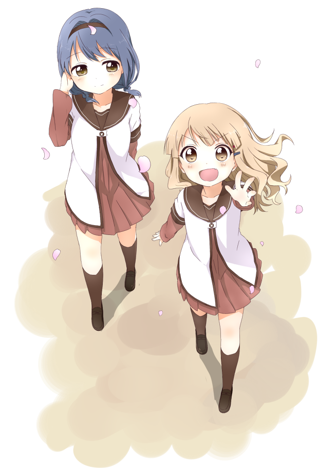 oomuro sakurako and furutani himawari (yuruyuri) drawn by naraba_yueni