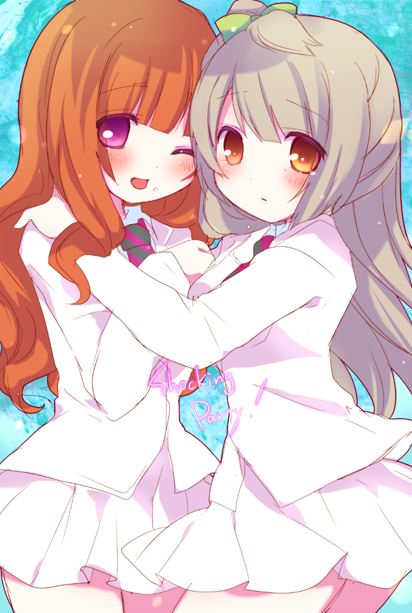 minami kotori and yuki anju (love live! and 1 more) drawn by mikurun