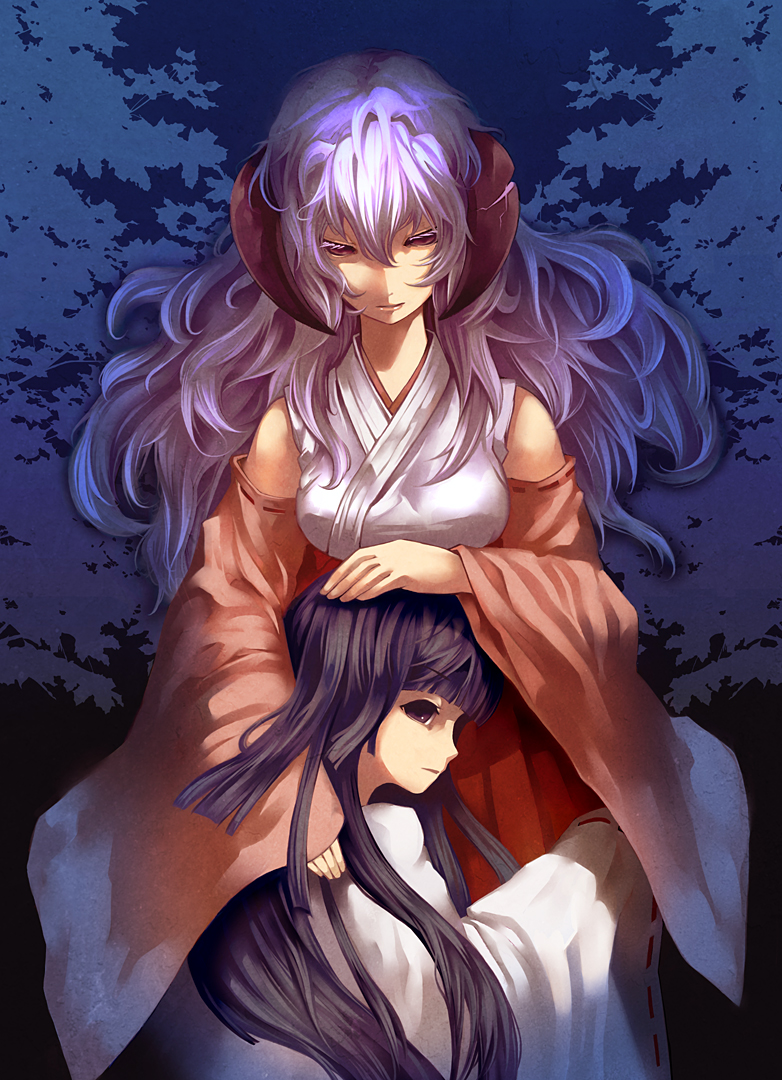furude rika and hanyuu (higurashi no naku koro ni) drawn by jiro_(ninetysix)
