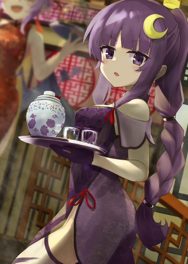 remilia scarlet and patchouli knowledge (touhou) drawn by akisome_hatsuka