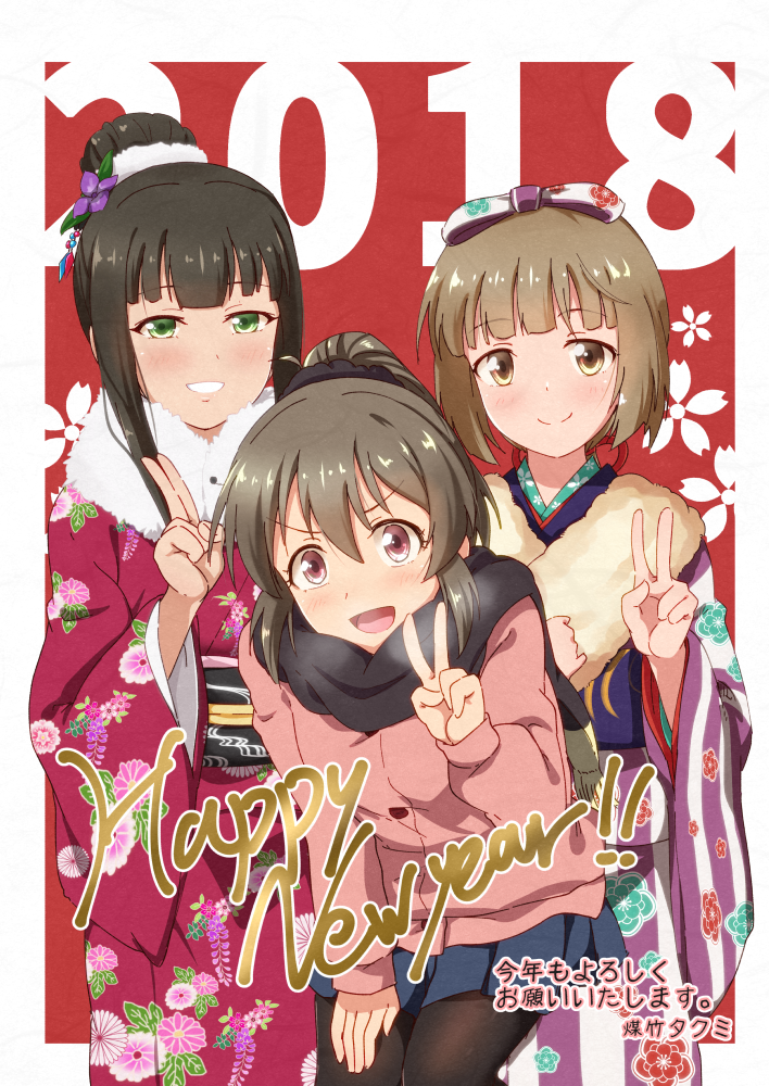 yorita yoshino, hori yuko, and hamaguchi ayame (idolmaster and 1 more) drawn by susutaketakumi