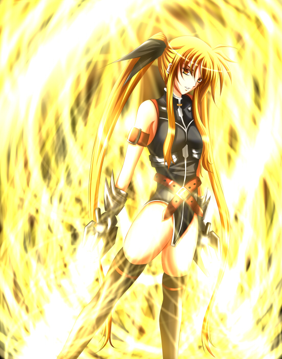 fate testarossa and bardiche (lyrical nanoha and 3 more) drawn by kisaragi_ivi17