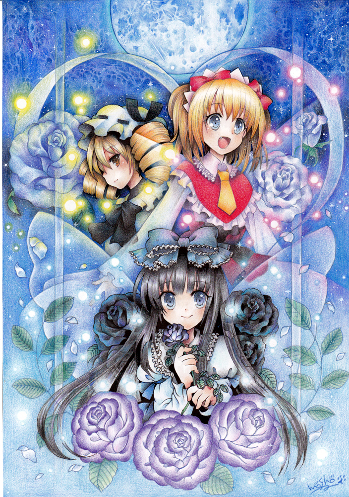star sapphire, luna child, and sunny milk (touhou) drawn by mosho