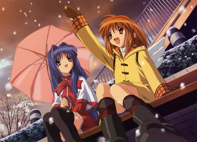 tsukimiya ayu and minase nayuki (kanon and 1 more) drawn by ikeda_kazumi