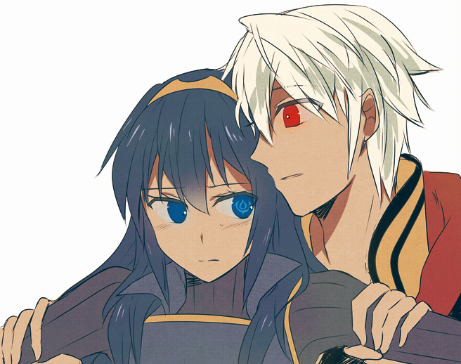 lucina and male robin (fire emblem and 1 more) drawn by ameno_(a_meno0)