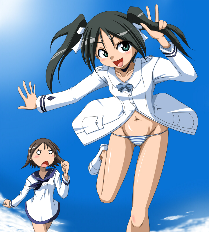 miyafuji yoshika and francesca lucchini (world witches series and 1 more) drawn by non_(number)