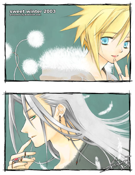 cloud strife and sephiroth (final fantasy and 1 more) drawn by toujou_sakana