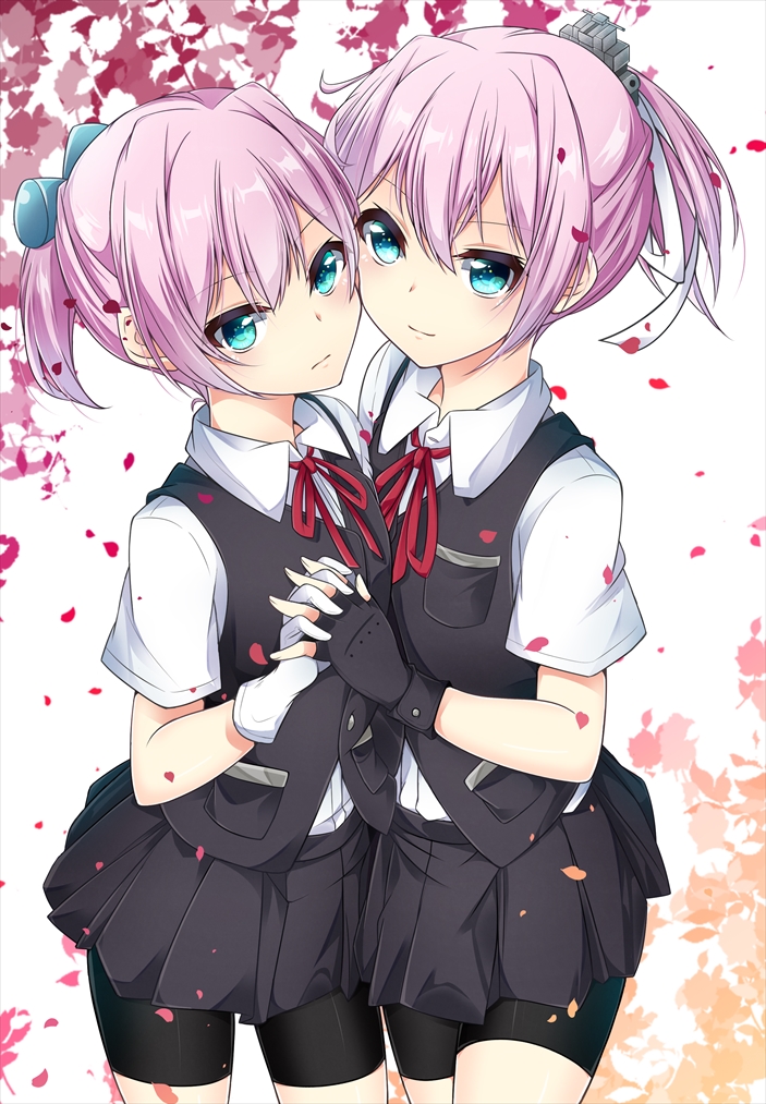 shiranui and shiranui kai ni (kantai collection) drawn by hikobae