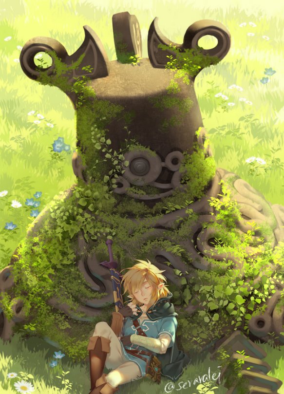 link and guardian (the legend of zelda and 1 more) drawn by natsuyon