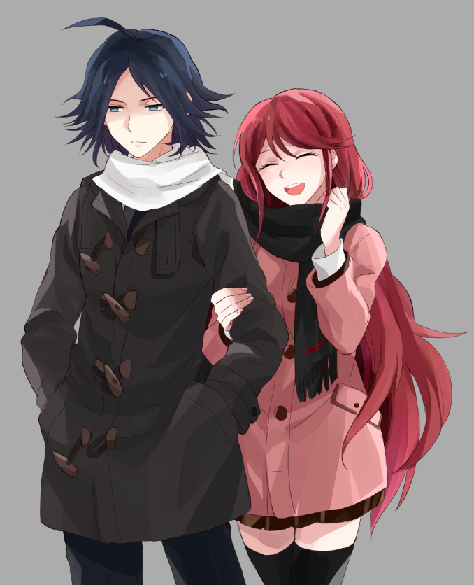 matsuda yasuke and otonashi ryouko (danganronpa and 1 more) drawn by okuragon
