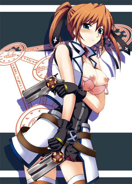 teana lanster and cross mirage (lyrical nanoha and 1 more) drawn by kuronezumi