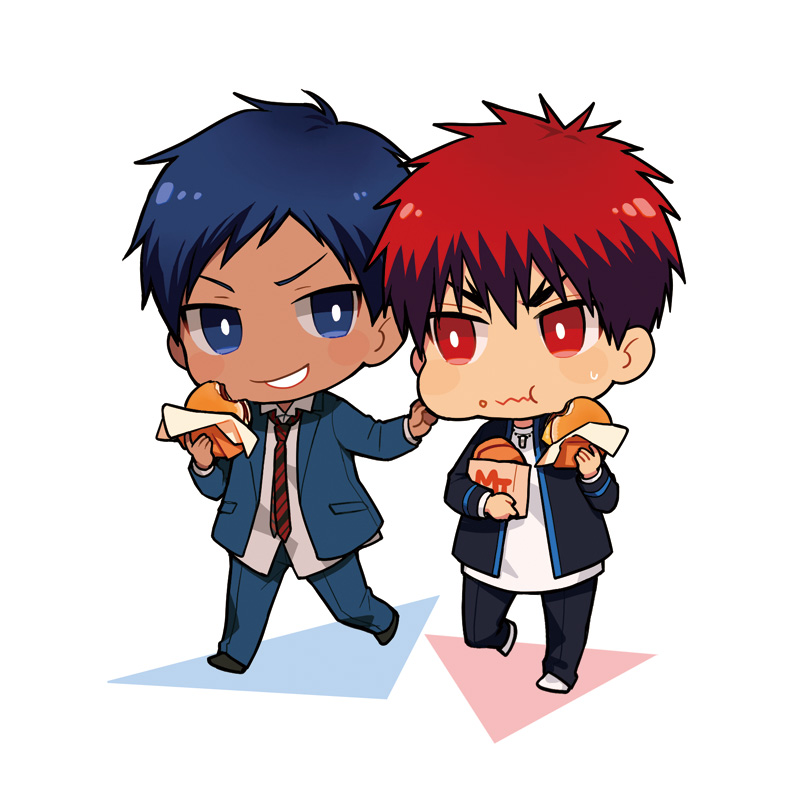 aomine daiki and kagami taiga (kuroko no basuke) drawn by yuuto_(sky_cloister)