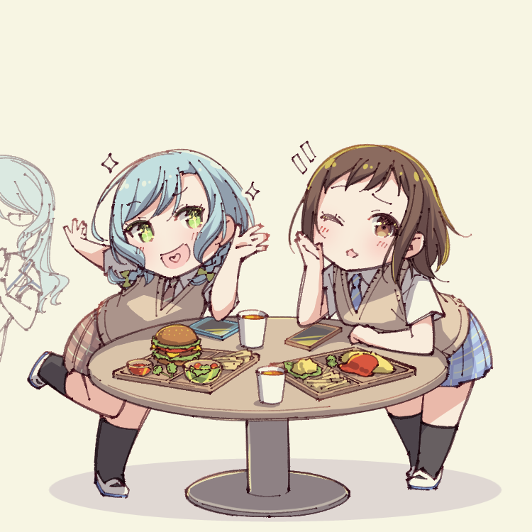 hikawa sayo, hikawa hina, and hazawa tsugumi (bang dream!) drawn by ayasaka