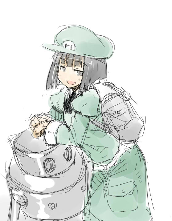 kappa mob and dark haired kappa (touhou) drawn by michikusa_(roadksa)