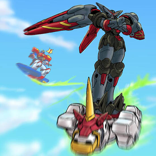 master gundam, fuunsaiki, and gundam maxter (gundam and 2 more)
